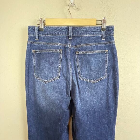 Talbots High Waist Relaxed Jeans Size 8 Blue Cotton Stretch Straight Leg - Picture 4 of 8